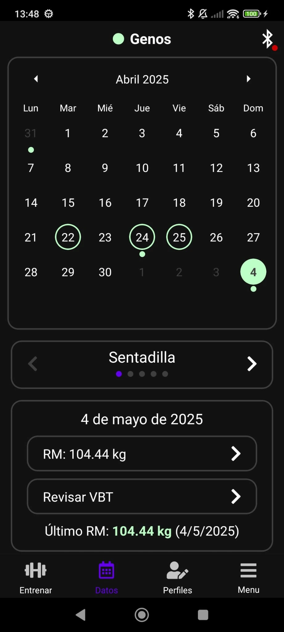 App GenosLift - métricas